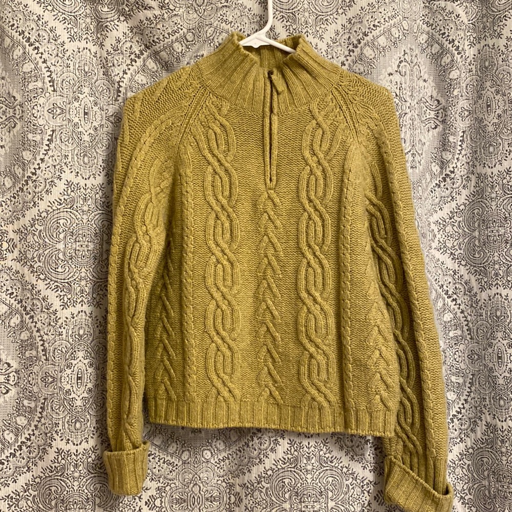 Boden waist length quarter zip sweater